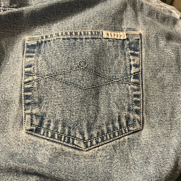 Carolina Blues Plus Denim Skirt no split - Picture 3 of 3